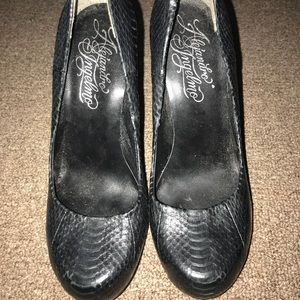 Black Snakeskin Alejandro Ingelmo 5” Heels